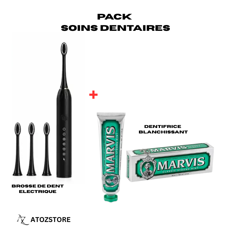 Brosse à dents électrique pour adulte + dentifrice MARVIS