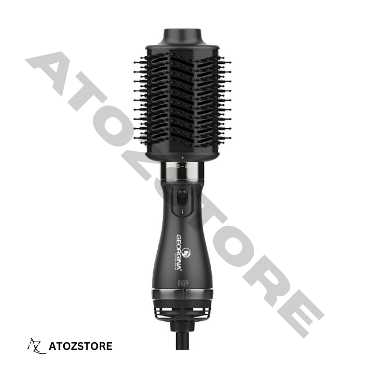 Brosse Sèche-Cheveux Professionnelle Georgina Chauffante Lissante et Volumisante, Couleur et Design Aléatoire