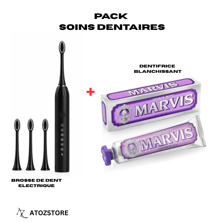 Brosse à dents électrique pour adulte + dentifrice MARVIS