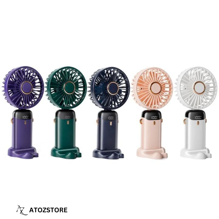 Ventilateur Portable USB Rechargeable, Mini Ventilateur de Poche Silencieux pour Bureau et Voyage