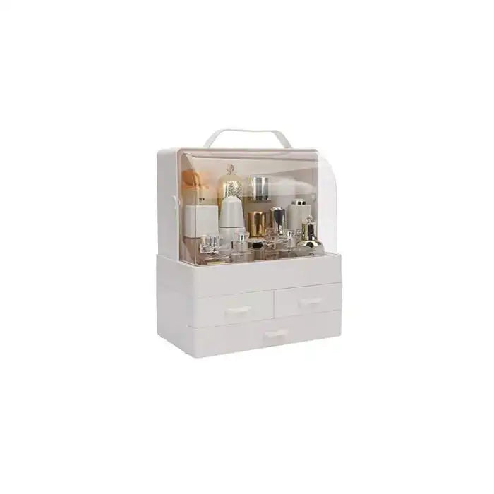 Boîte de rangement de maquillage - Portable - Étanche - Tiroirs anti-poussière