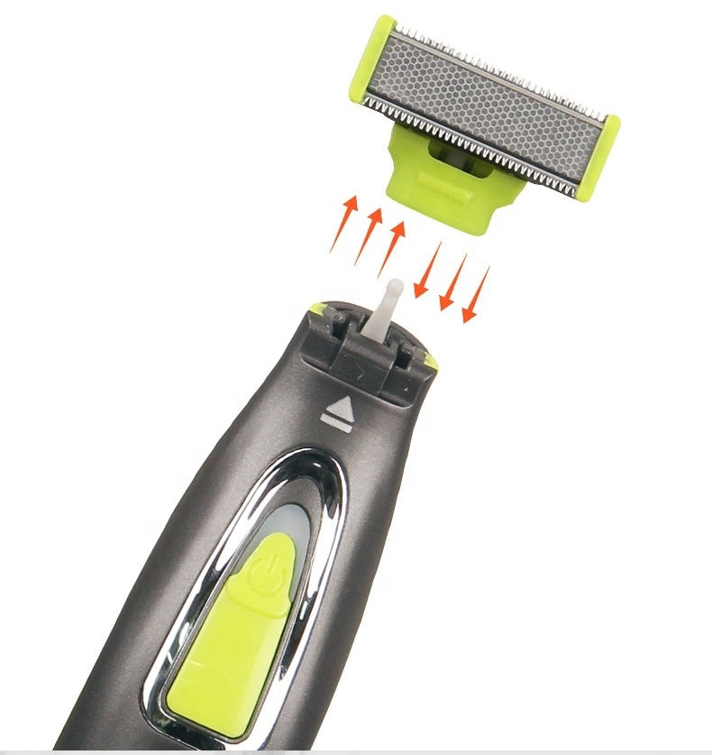 Tondeuse électrique rechargeable pour barbe et nez, accessoires inclus