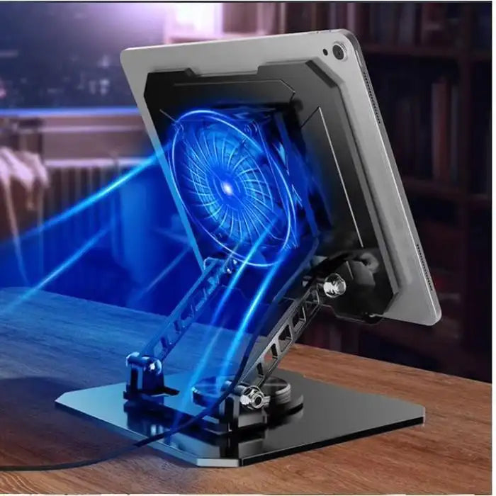 Support pc portable tablette avec ventilateur refroidissement rotation à 360 degrés